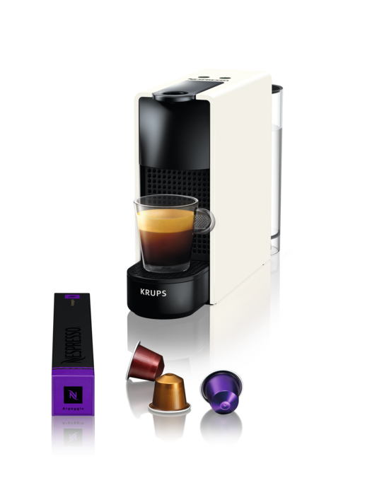 KRUPS Nespresso Essenza Mini Bundle XN111140 Pod Coffee Machine / Pure White