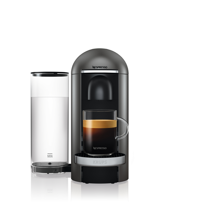 KRUPS Nespresso VertuoPlus XN900T40 Pod Coffee Machine / Titanium