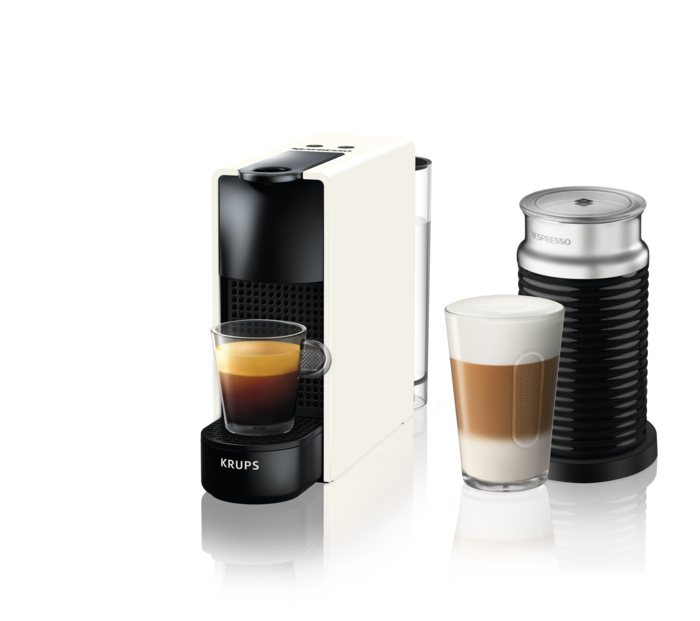 KRUPS Nespresso Essenza Mini Bundle XN111140 Pod Coffee Machine / Pure White