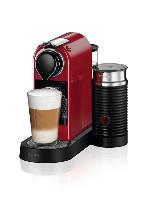 KRUPS NESPRESSO CITIZ & MILK XN761540 POD COFFEE MACHINE / CHERRY RED