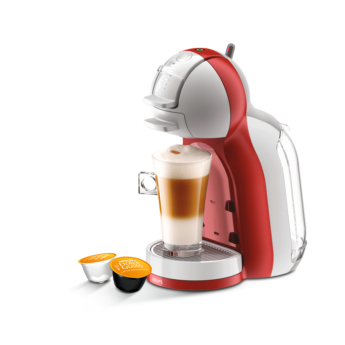 NESCAFÉ® Dolce Gusto® Mini Me Automatic Coffee Machine Red & Arctic Grey by KRUPS®