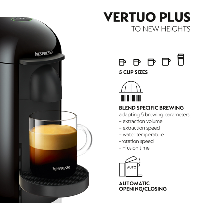 Machine à café Nespresso Vertuo Plus Noir YY4317FD KRUPS à Prix Carrefour